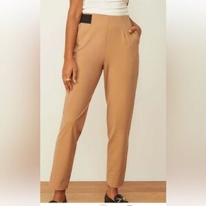ADAY Camel Straight Leg Pull-On Pants